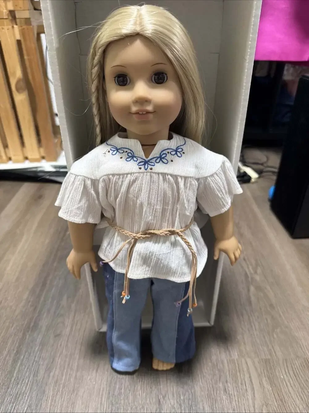 American Girl Julie Albright Doll Original Meet Outfit Pleasant Company Head